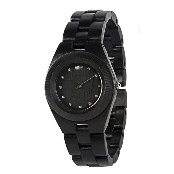 WeWood Odyssey Crystal Black Wooden Wood We Wood Watch Brand New In Box - Picture 1 of 6